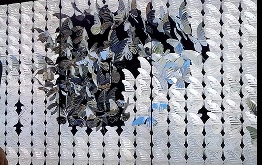 Butterfly Wall on NCL Viva, the wall is interactive. 
